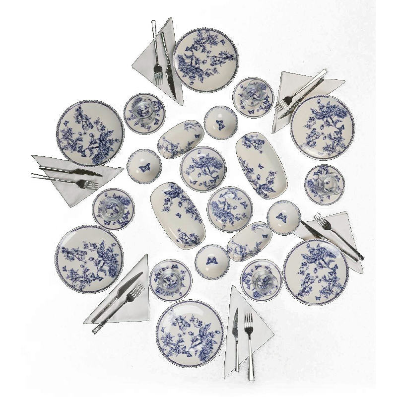 سرویس عصرانه خوری 22 قطعه ​​Miss Betty مدل Blue Life