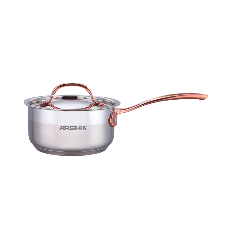 قابلمه شیر تک دسته 16 سانتیمتر استیل عرشیا مدل SS014-3310