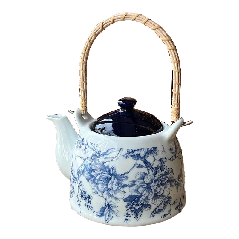 قوری دسته حصیری Miss Betty مدل Blue LIfe